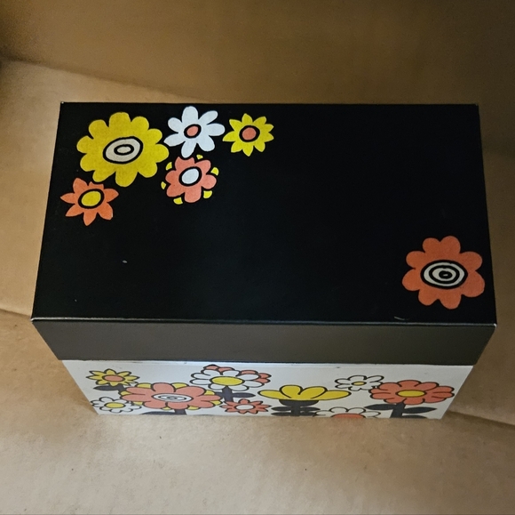 Floral Decorative Tin Recipe Box - Picture 2 of 4